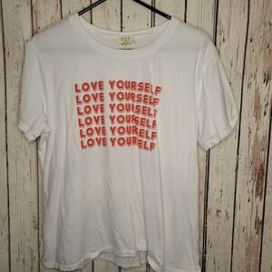 PST Pre-Owned White "Love Yourself" T-Shirt - XL
